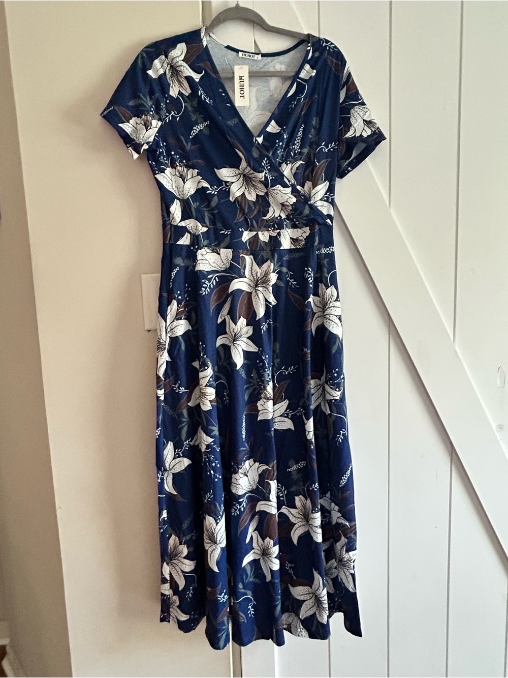 Floral maxi wrap dress